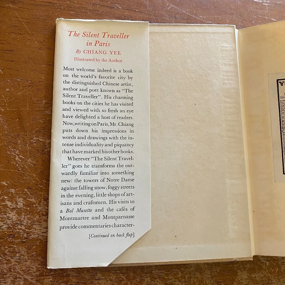 W.W. Norton Cream Dust Jacket Silent Traveller in Paris Hardcover Book OS‎